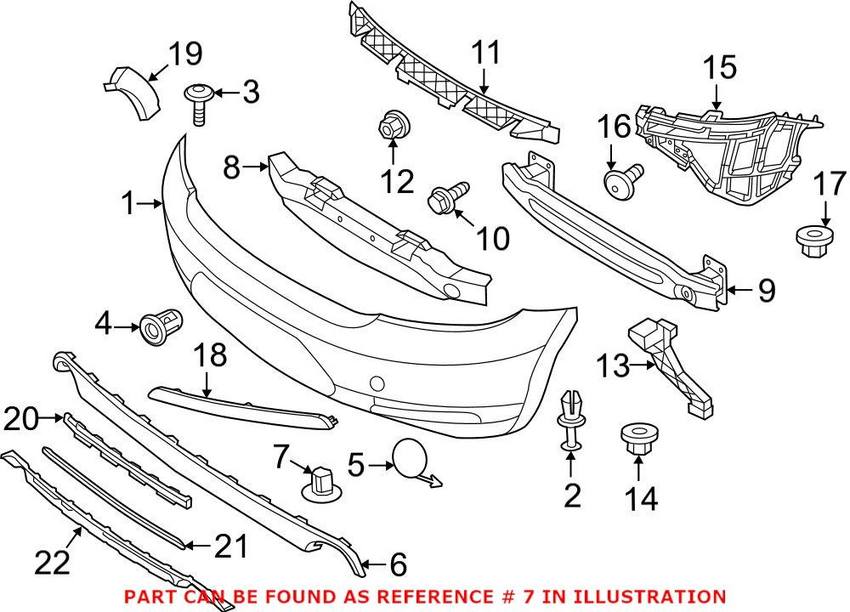 VW Seat Clip (Lagoon) 701867299J51